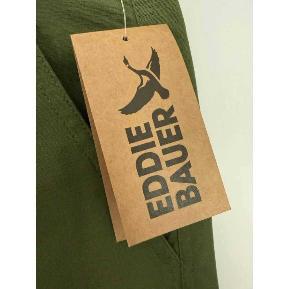 New Eddie Bauer Shorts Mens 34 Bronze Green Ripstop Dunite 10